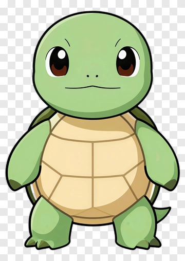 Cute Green Turtle Character PNG