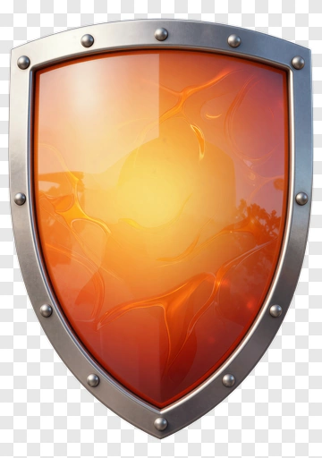 Protective Shield With Gradient Glow PNG