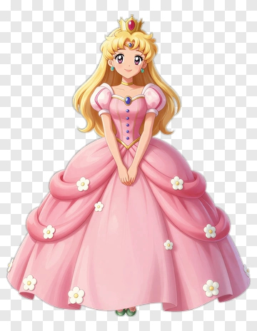Princess In Pink Dress PNG