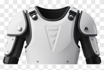 White And Black Protective Armor PNG