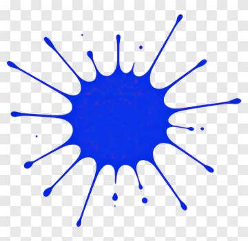 Blue Ink Splatter PNG