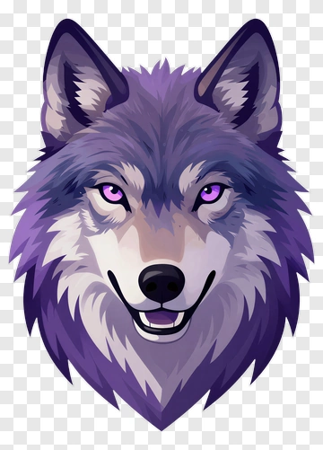Purple Wolf PNG