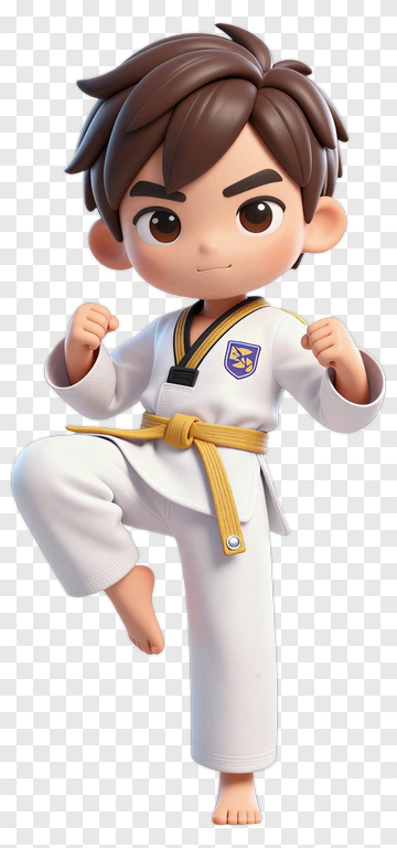 Boy In Karate Uniform PNG
