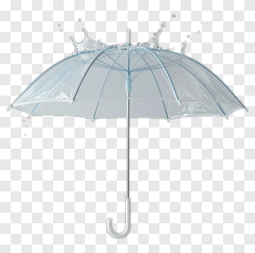 Clear Umbrella With Water Splash PNG