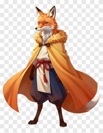 Orange Fox In Cloak PNG