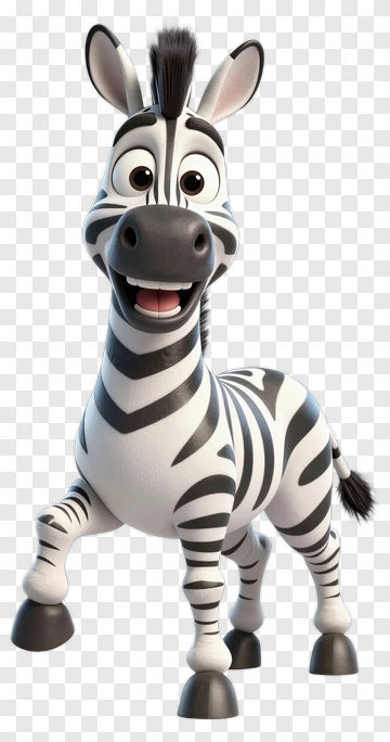 Cartoon Zebra PNG