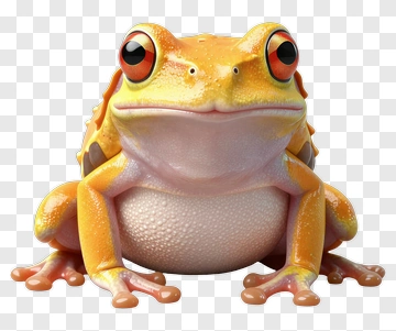 Yellow Frog With Big Eyes PNG