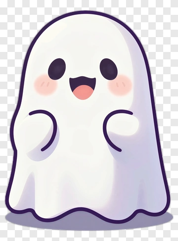Cute Happy Ghost PNG