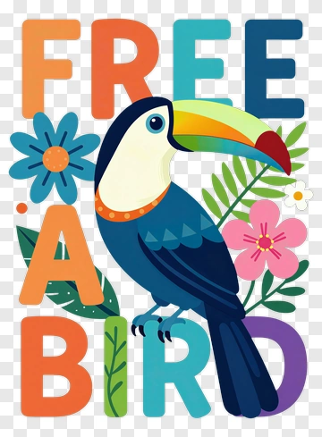 Toucan With Colorful Beak PNG
