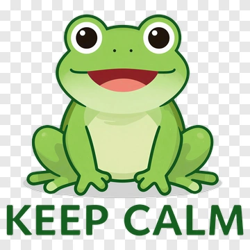 Keep Calm Frog PNG