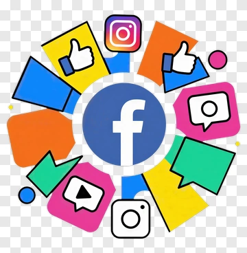 Facebook Social Media Icons Collection PNG