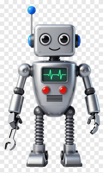 Friendly Robot With Medical Display PNG