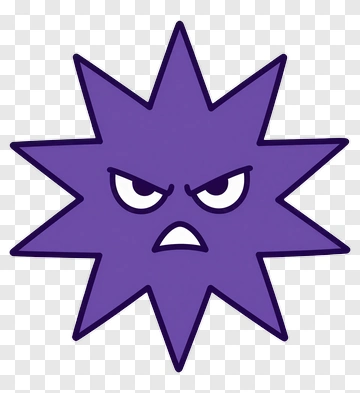 Angry Purple Star PNG