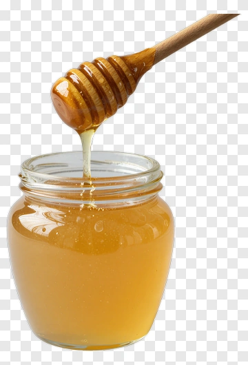 Honey Dripping From Wooden Dipper PNG