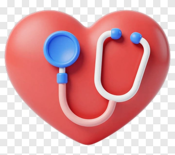 Red Heart With Stethoscope PNG