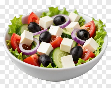 Fresh Garden Salad With Feta And Olives PNG