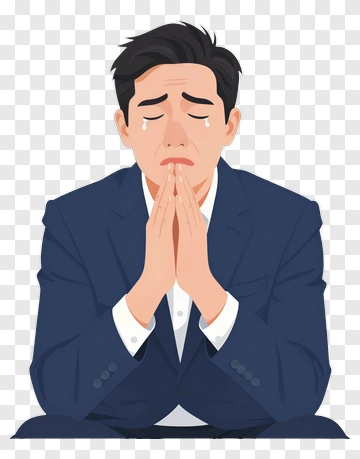 Man Praying With Tears PNG