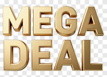 Mega Deal Text PNG