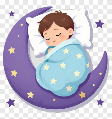 Child Sleeping On Moon PNG