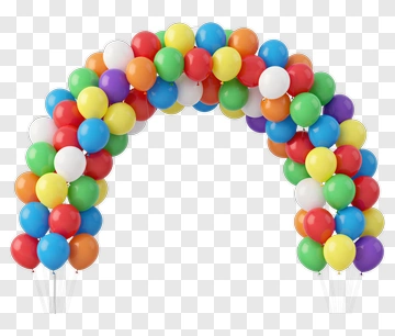 Rainbow Balloon Arch PNG
