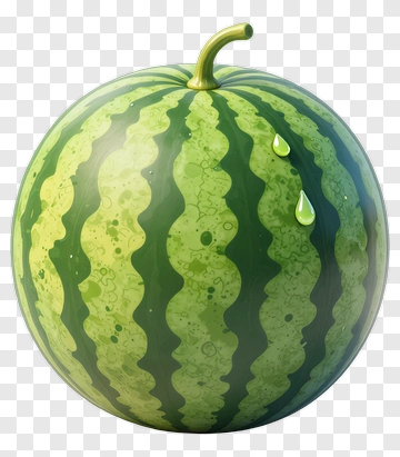 Watermelon With Droplets PNG