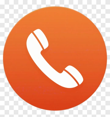 Orange Phone Icon PNG