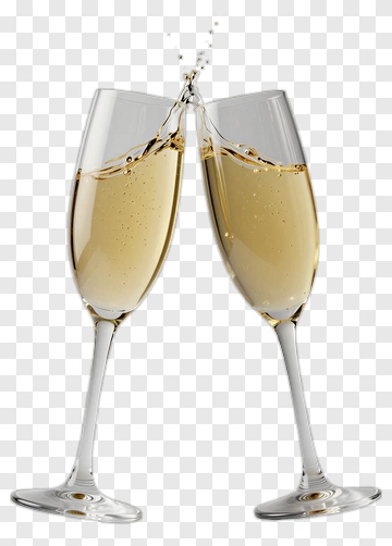 Champagne Glasses Clinking PNG