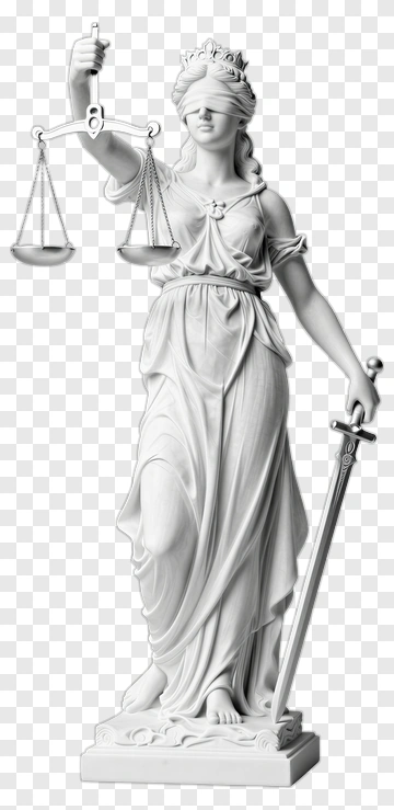 Statue Of Justice Holding Scales And Sword PNG