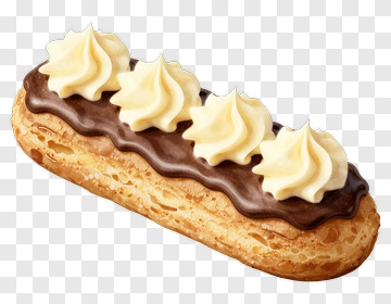 Delicious Chocolate Eclair PNG