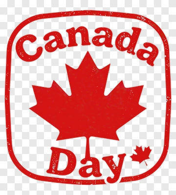 Canada Day Maple Leaf Stamp PNG