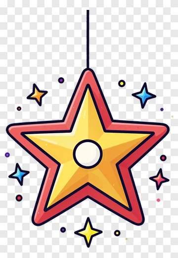 Bright Star Decoration PNG