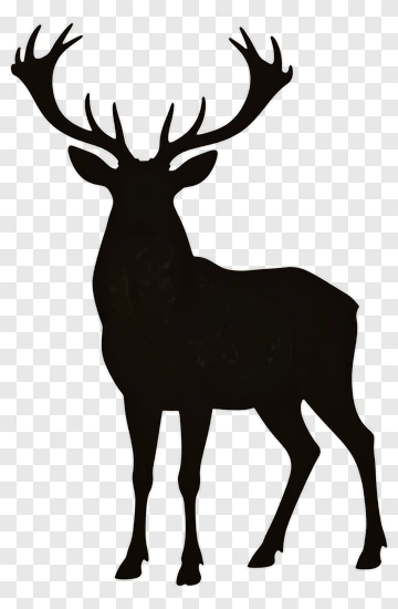 Black Deer Silhouette PNG
