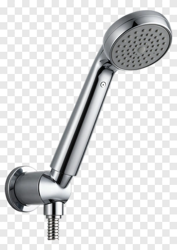 Chrome Shower Head With Wall Mount PNG