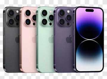 IPhone 14 Pro In Multiple Colors PNG