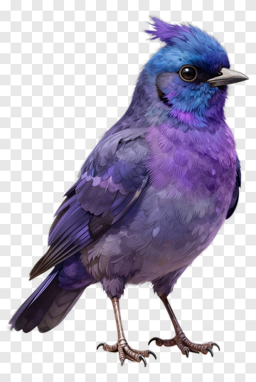 Blue And Purple Bird PNG