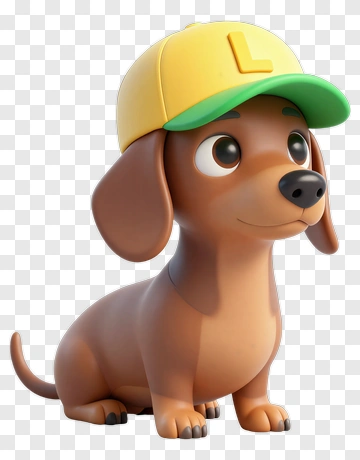 L-capped Dachshund Character PNG
