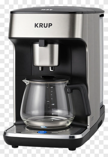 Modern Coffee Maker With Glass Carafe PNG