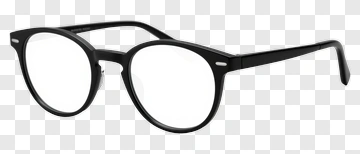 Black Round Glasses PNG