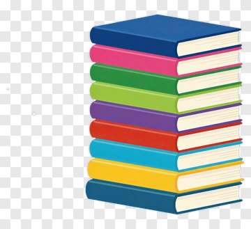 Stack Of Colorful Books PNG