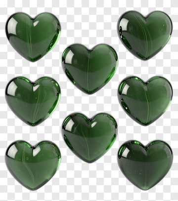 Green Glass Heart PNG