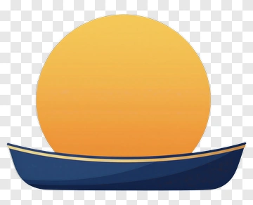 Boat With Sun PNG