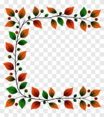 Autumn Leaf Border Design PNG