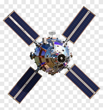 Spacecraft With Solar Panels PNG
