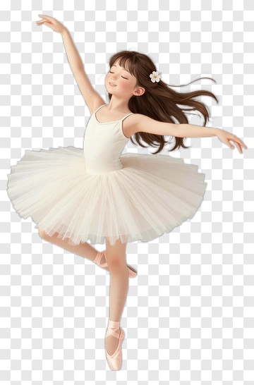 Ballerina In White Tutu PNG