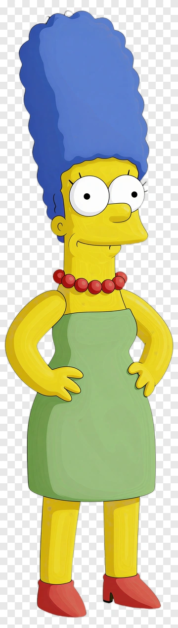 Marge Simpson In Green Dress PNG