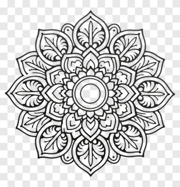 Black And White Mandala PNG