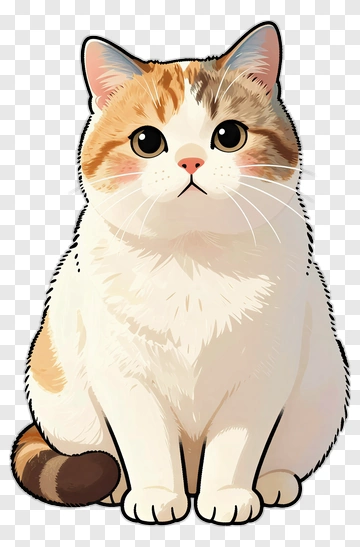 Cute Cartoon Cat PNG