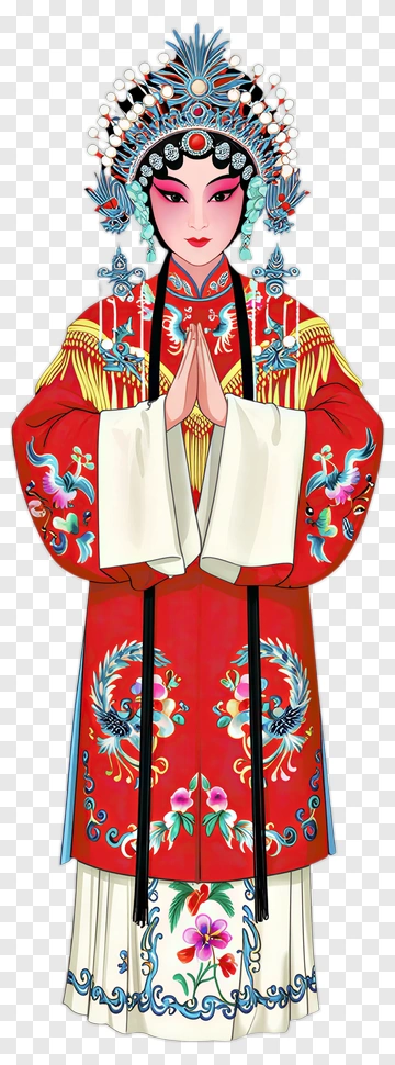 Peking Opera Actress In Traditional Costume PNG