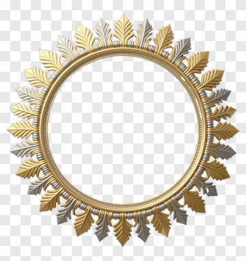 Ornate Gold And Silver Frame PNG