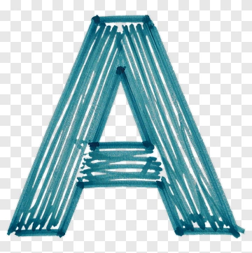 Hand Drawn Letter A In Blue PNG